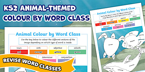 KS2 Summer-Themed Colour by Word Class