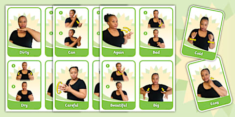 Sasl Fluency Foundation Phase - SASL - Commonly Used SASL Signs - Display Poster ...