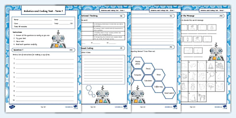 Grade 4 Robotics and Coding - Term 1 - Coding - Worksheet ...