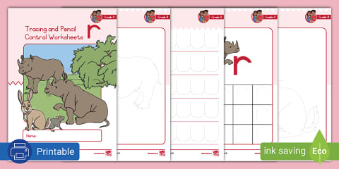Grade R Phonics - Tracing and Pencil Control - Worksheet - Letter l ...