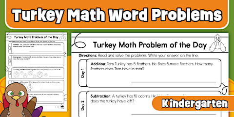 Kindergarten Pumpkin Math Problem of the Day | Five Days of Word Problems