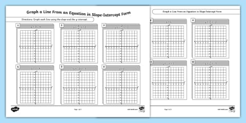 Eighth Grade Graphing Linear Equations by Completing a Table of Values ...