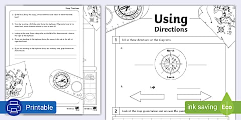 Compass Directions – Mapwork Activity
