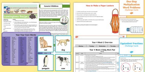 Year 4 Week 2 Relief Teaching Resource Pack