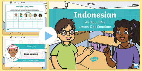 Indonesian English Feelings and Emotions Display Posters