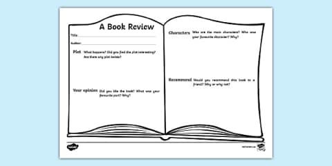 Book Review Writing Frame