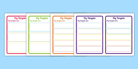 Editable Target/Learning Objective Book Labels