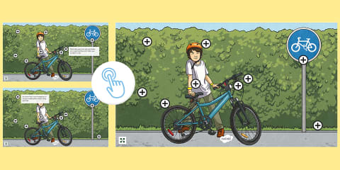 Click Bicycle Question Cache Cycling on the Road Safety Multiple Choice Quiz