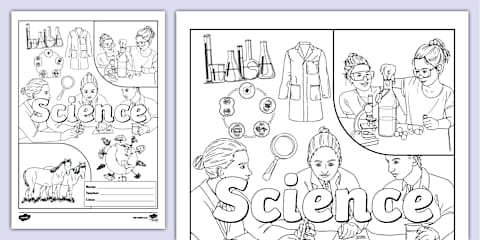 Science Unit Page Colouring