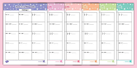 Year 4 Arithmetic Challenge Pack 2