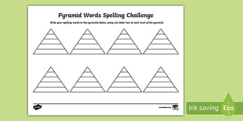 Say Pyramid Spelling Pyramid