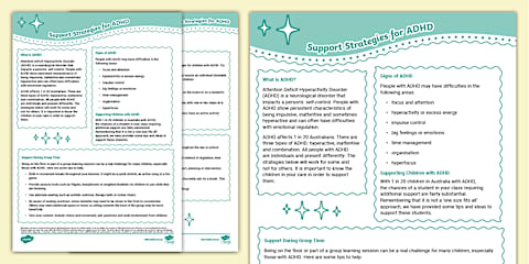 ADHD Checklist Combined Type for Teachers