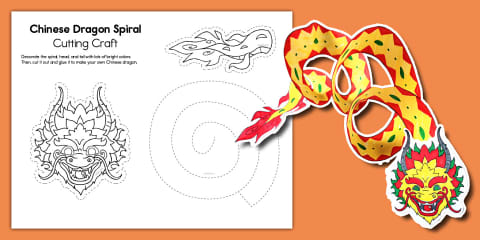 Chinese Dragon Color by Number 1-4 Activity