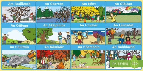 0-20 Scottish Gaelic Numbers Display Posters