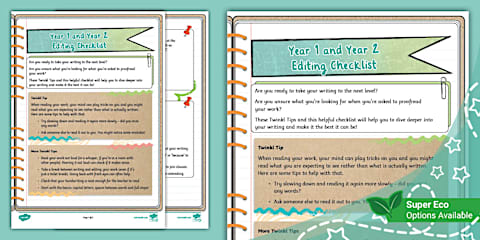 Year 3 Editing Guide and Checklist