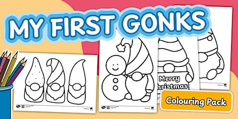 Spring Gonk Colour In Spring Gonks Colouring Pages
