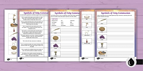 Eucharist Symbols Display Poster