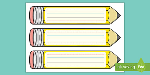 Pencil Writing Template