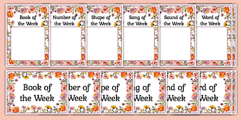 Muted Rainbow Word of the Week Display Poster