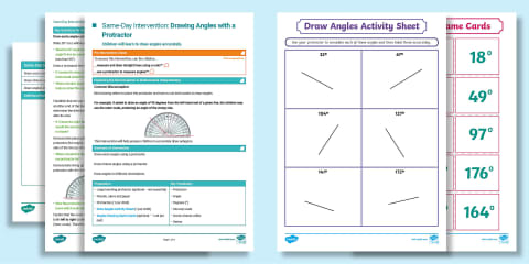 Drawing Your Own Angles Activity Sheet