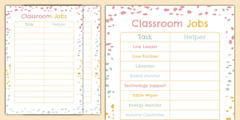 Speckled Pastel Themed Classroom Birthday Chart Poster