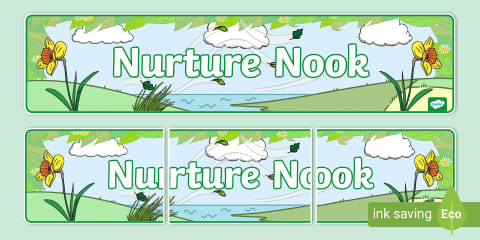 Muted Rainbow Themed Nurture Room Display Banner