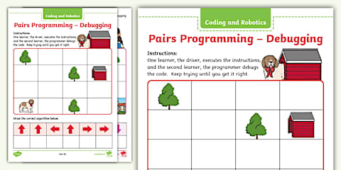 Grade R Robotics and Coding - Term 4 - Coding - Worksheet: Debugging ...