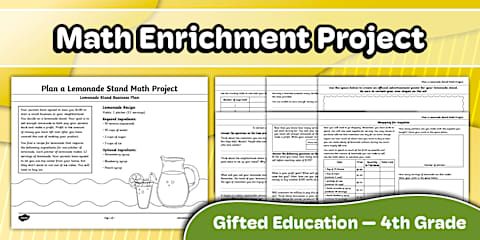 Fourth Grade Let's Take a Road Trip! Math Project