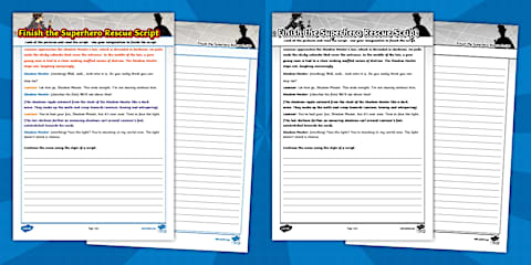 Finish the Outback Adventure Script Writing Template