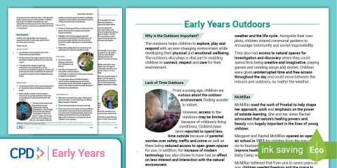CPD: Early Years Transitions (Handout)