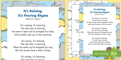 Weather Songs and Rhymes Resource Pack