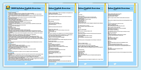 NSW Stage 2 English Syllabus Overview