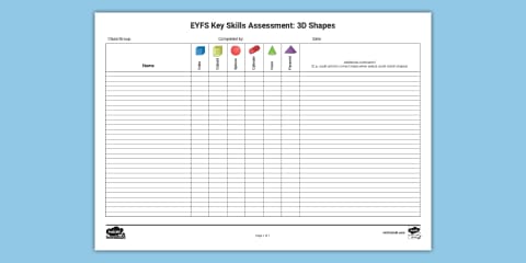 EYFS Key Skills Assessment Number Recognition to 20