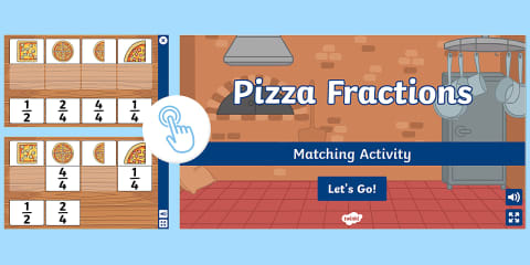 Matching Simple Fractions Interactive Game