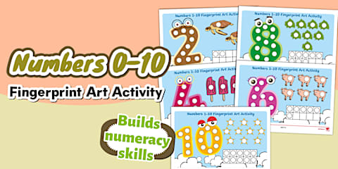 Flower Fingerprint Counting Worksheet