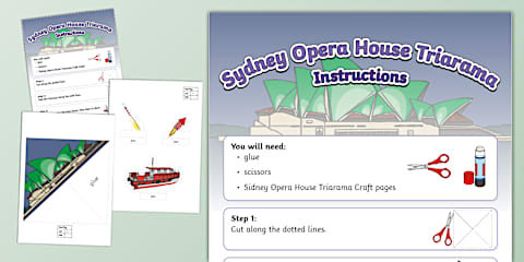 Sydney Opera House Folding Art Template