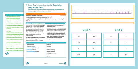 Year 5 Maths Same-Day Intervention Plan: Using Long Multiplication
