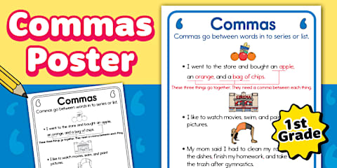 Second Grade Commas in a Series Activity