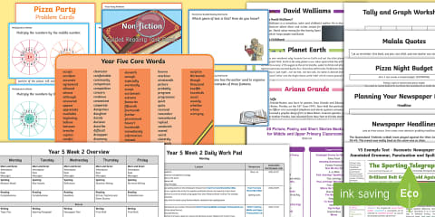 Year 5 Week 2 Relief Teaching Resource Pack