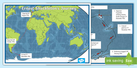 KS1 Sir Ernest Shackleton Cut and Stick Sequencing Activity