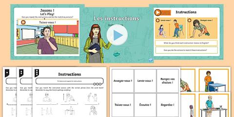 French Classroom Instructions Word Search