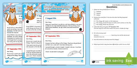 Sir Ernest Shackleton Fact File Template