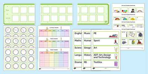 Visual Timetable Resource Pack