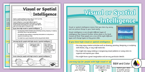 Gardner's Multiple Intelligences: Kinesthetic Intelligence Poster