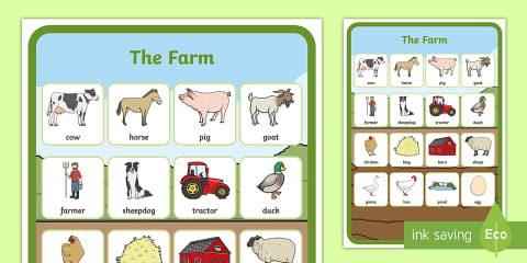 The Farm Aistear Oral Language Worksheet