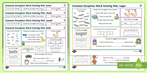 Year 2 Common Exception Words Colouring Robot Worksheet
