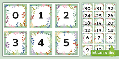Muted Botanical Themed Large Display 100 Square