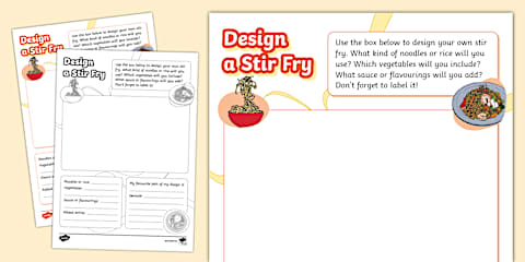 Design Your Dream Meal Worksheet