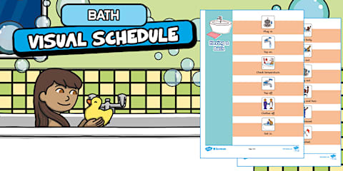 Bath Routine Visual Bath Time Visual Routine Flapbook