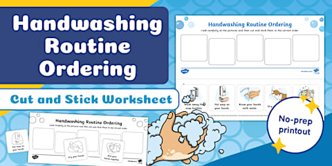 How to Wash Your Hands Properly Sequencing Worksheet